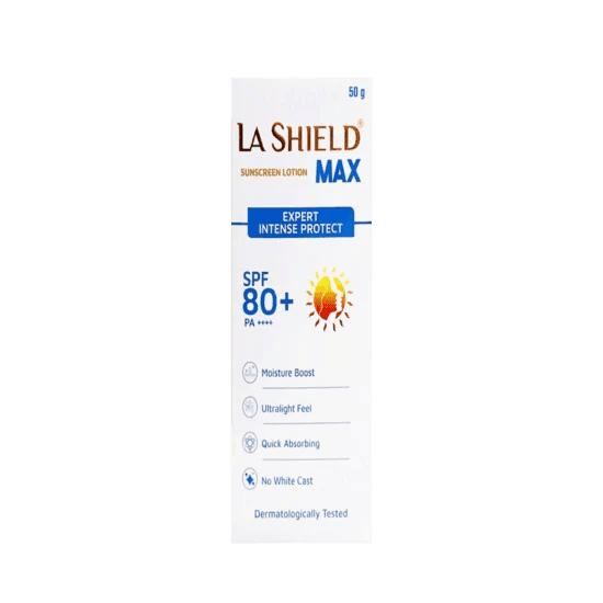 La Shield Max Expert Intense Protect Sunscreen Lotion SPF 80+ PA++++ 50gm - Slide 1