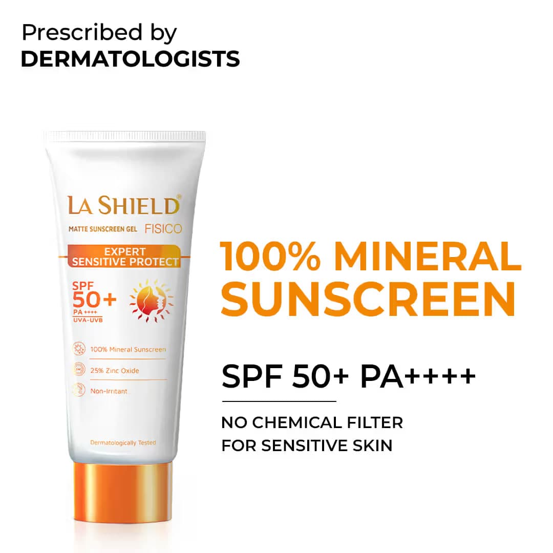 La Shield Fisico SPF 50+ PA++++ Mineral Sunscreen No Chemical Filter For Sensitive Skin - Slide 1