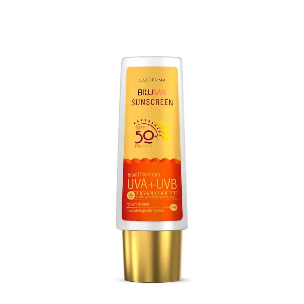 Biluma Sunscreen SPF50+ UVA+UVB Filters Reduces Dark Spot & Evens Skin Tone - Slide 1