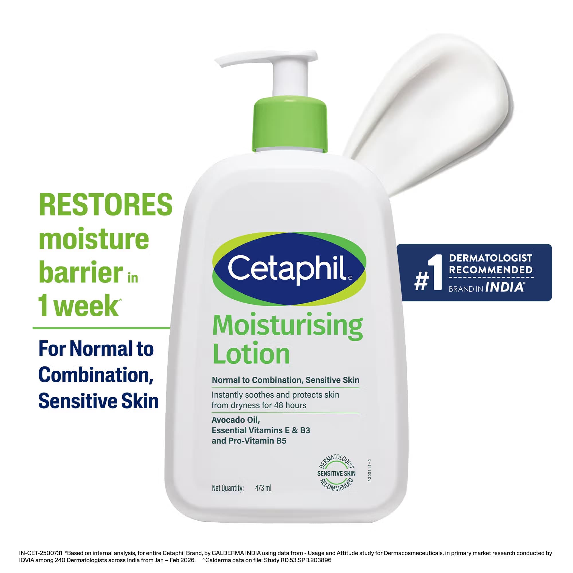 Cetaphil Moisturising Lotion For 48-Hour Hydration Restores Moisture Barrier In 1 Week - Slide 1